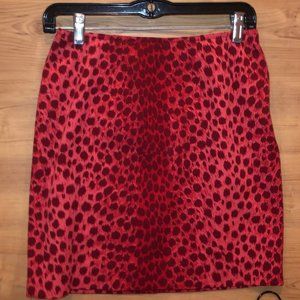 Carlisle Red Printed Mini Skirt